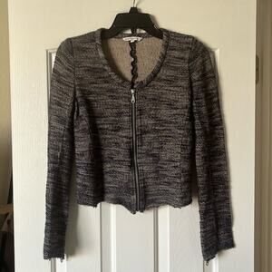 Rebecca Minkoff Navy and Cream zip up jacket size 2